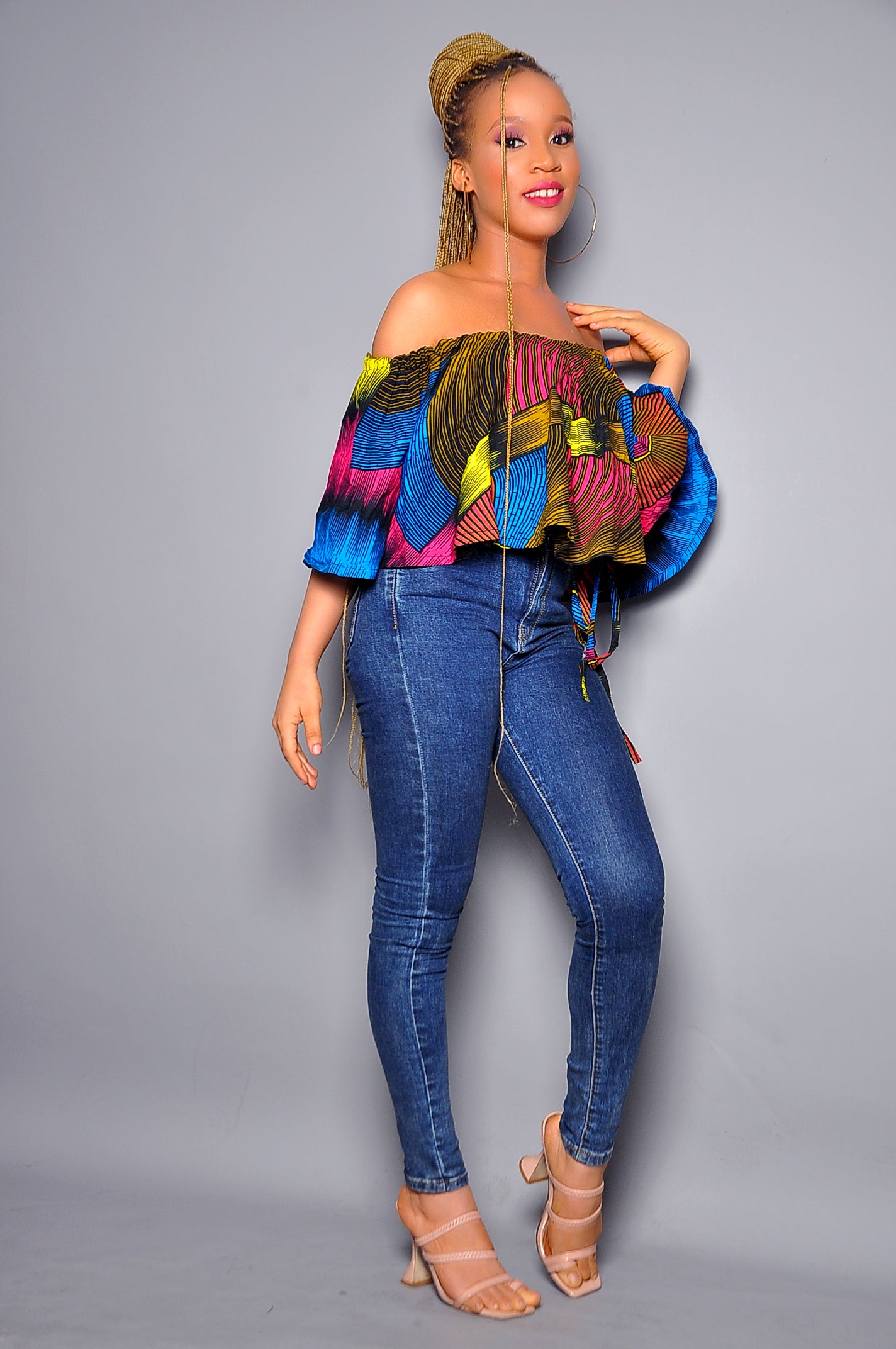 KAMSI AFRICAN PRINT TOP