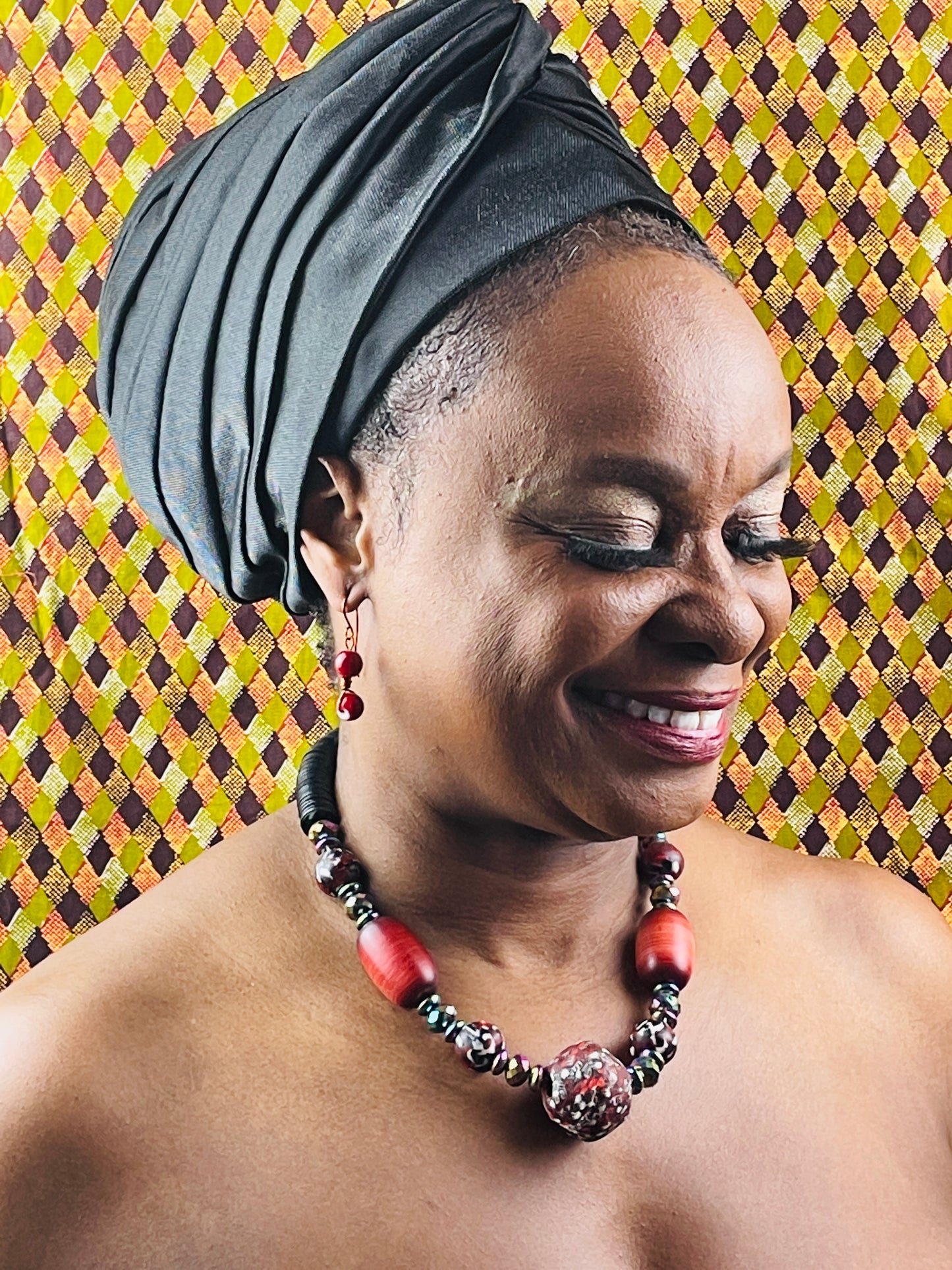 Black Front Twist Turban