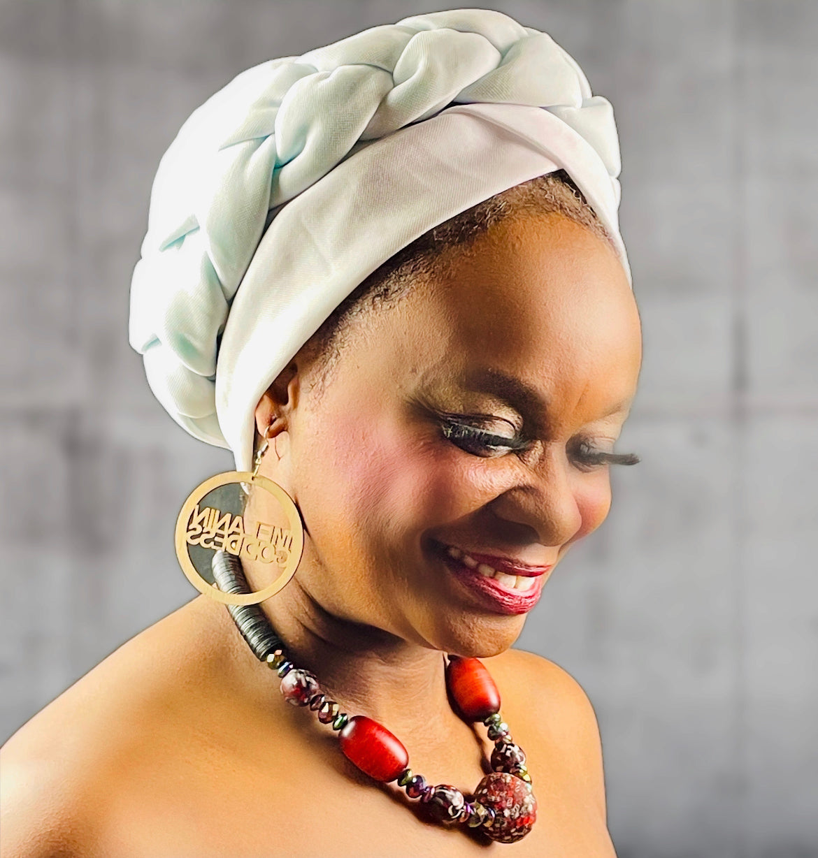 White Roped Twist Turban