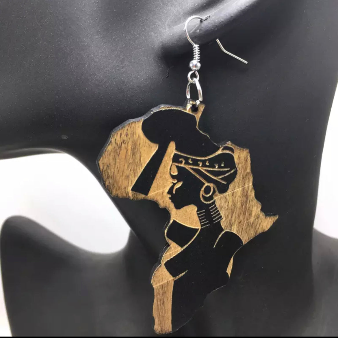 AFRICAN Inspired Earrings - African Woman Carrier